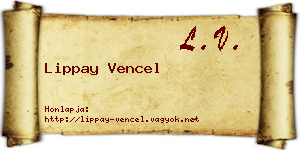 Lippay Vencel névjegykártya
